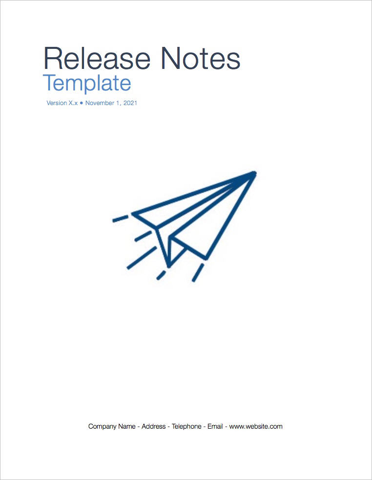 Release Notes Templates (MS Word) – Technical Writing Tools
