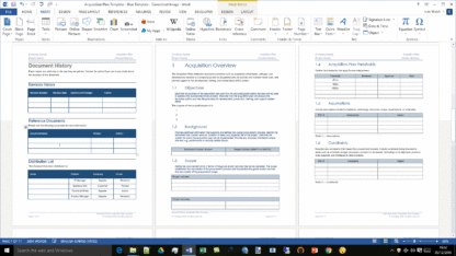 Acquisition Plan Template (MS Word) – Technical Writing Tools