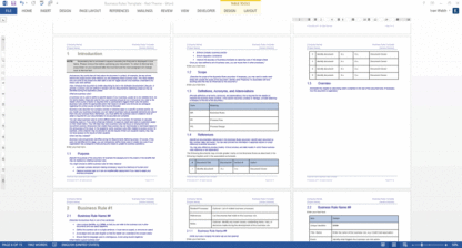 Business Rules Templates (MS Office) – Technical Writing Tools