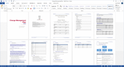 Change Management Plan Template (MS Office) – Technical Writing Tools