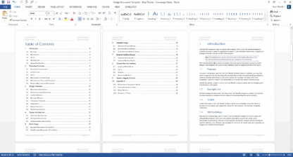 Design Document Templates (MS Word) – Technical Writing Tools