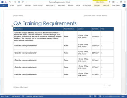 Software Testing Templates (ms Office) – Technical Writing Tools