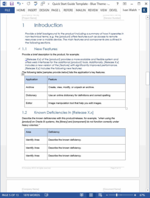 Quick Start Guide Template – Technical Writing Tools